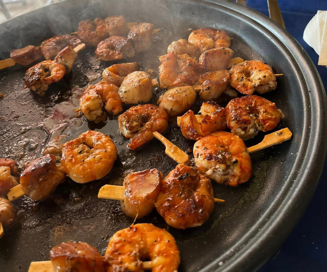 Noix de St Jacques et Gambas à la plancha