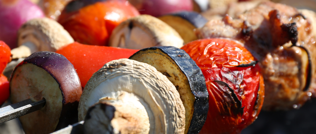 Légumes, cuisson au brasero