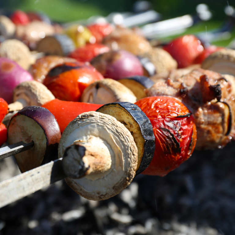 Légumes, cuisson au brasero