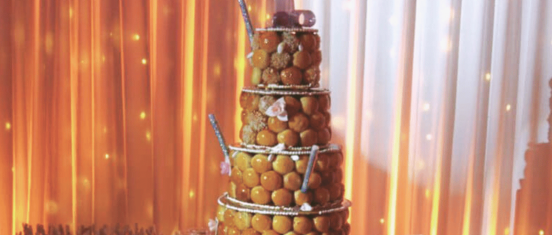 Pièce montée de choux pour un mariage